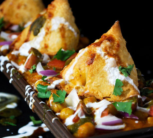 Samosas Chaat | Fireside Indian Bar & Restaurant